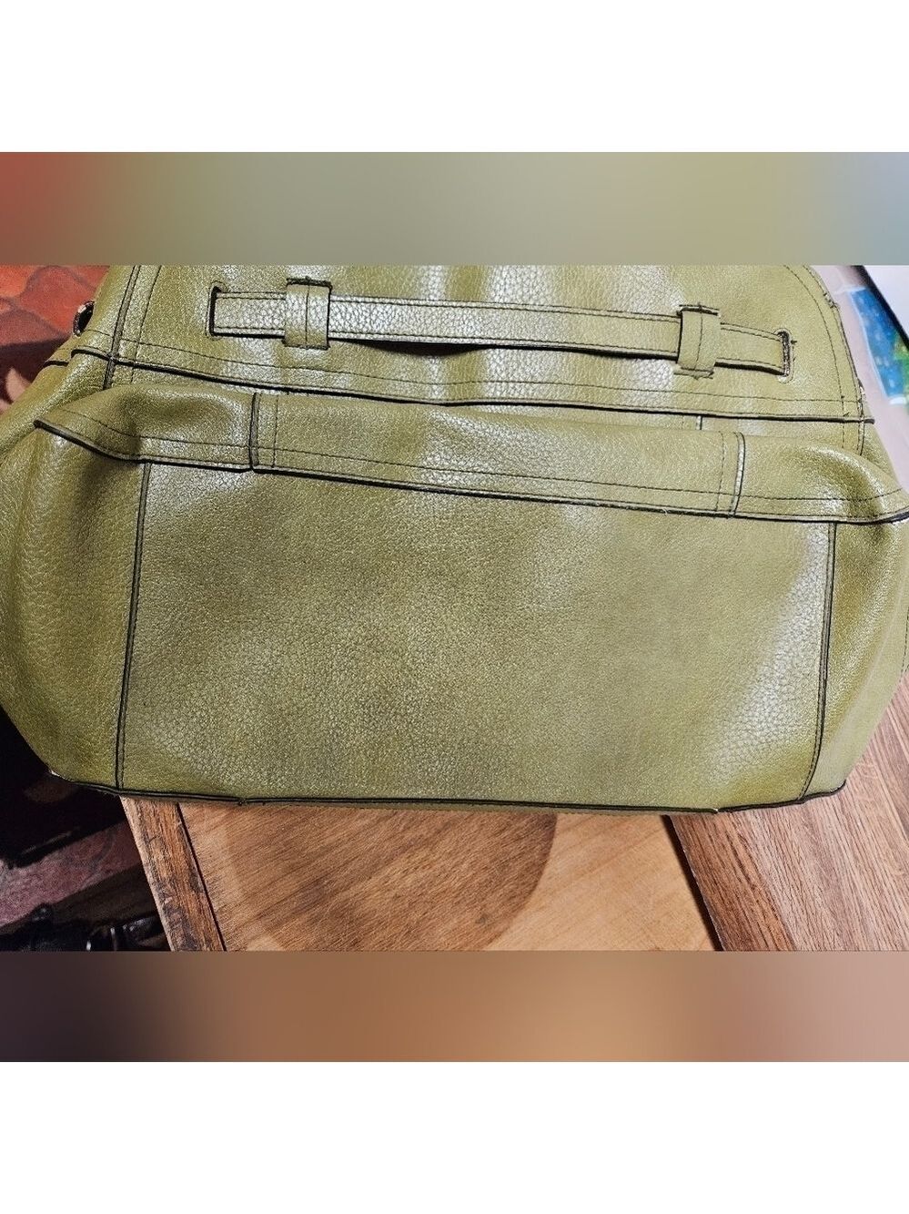 Bueno Olive Green Large Satchel Bag - Picture 3 of 11